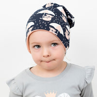 Raining Koalas Stretchy Organic Cotton Slouch Beanie - Moon Jelly