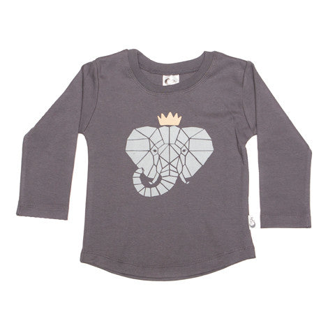 Elephant Crown Organic Cotton T-shirt - Moon Jelly