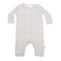 Cable Knit Print Stretchy Organic Cotton Romper - Moon Jelly